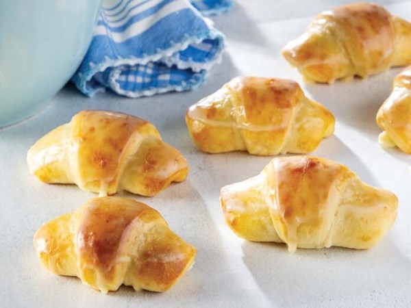 Orange-glazed butterhorns