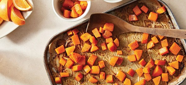 Orange-glazed butternut squash 