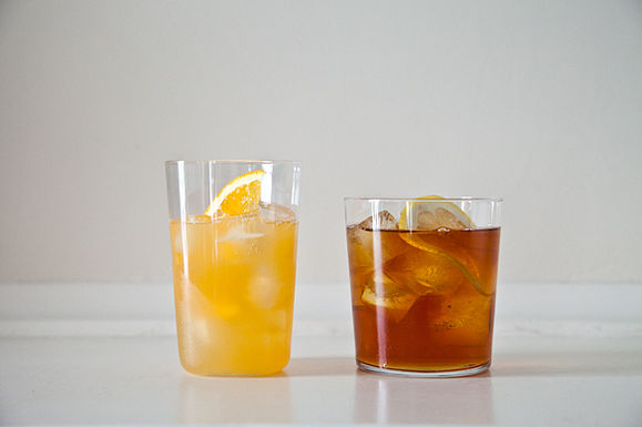 Orange green tea sparkler