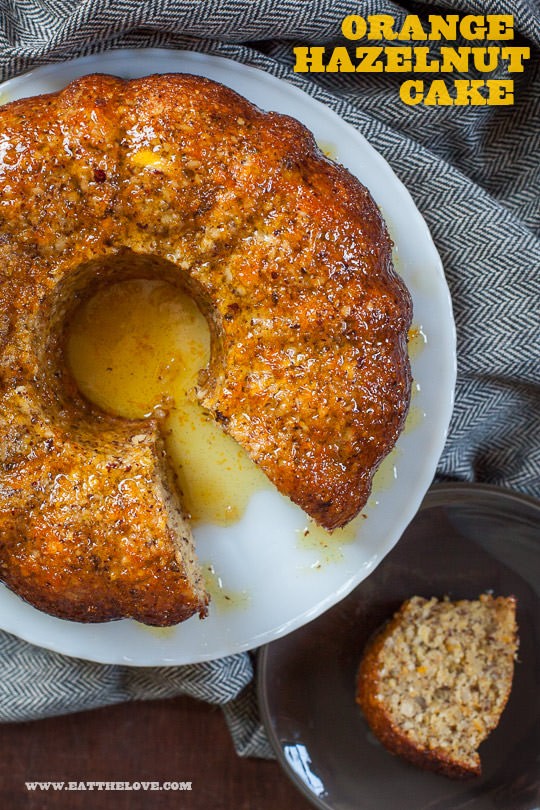 Orange hazelnut cake