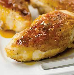 Orange-honey glazed chicken breasts