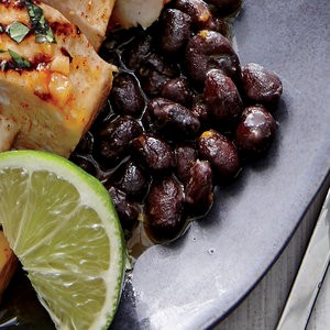 Orange-infused black beans