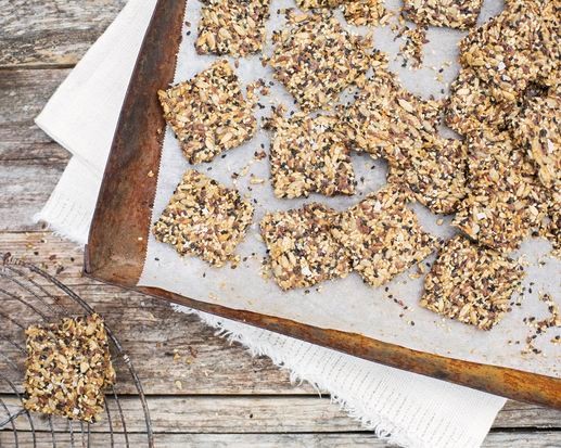 Orange-kissed seed crackers
