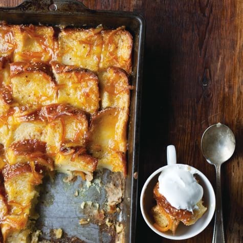 Orange marmalade bread pudding