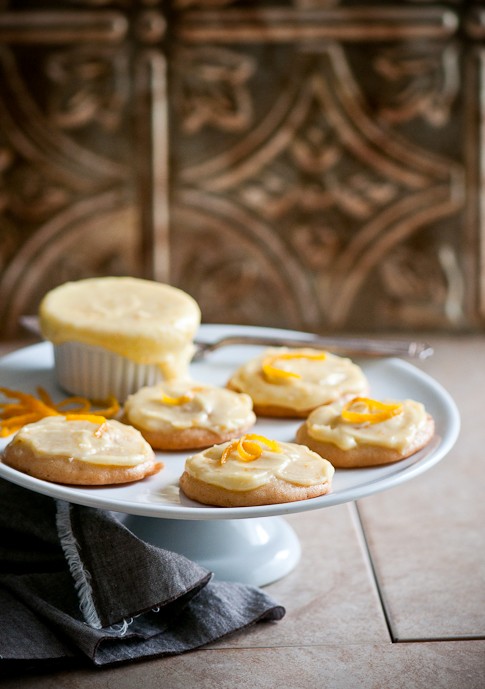 Orange marmalade cookies with fresh orange icing