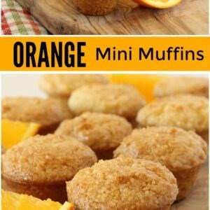 Orange miniature muffins