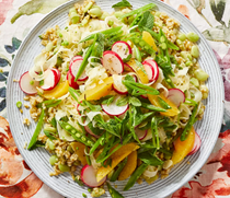 Orange-mint freekeh salad with lima beans