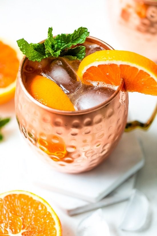 Orange Moscow mule mocktail