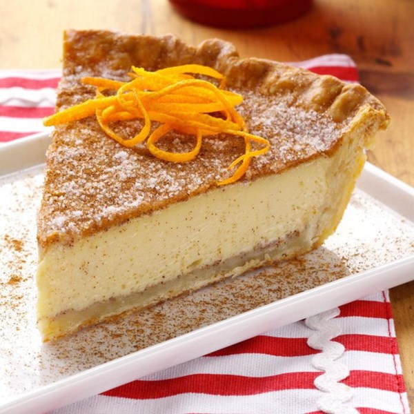 Orange natilla custard pie
