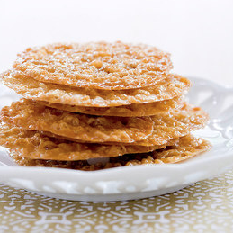 Orange-oatmeal lace cookies
