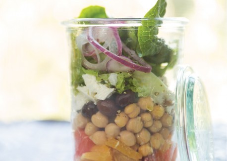 Orange, onion, and olive salad