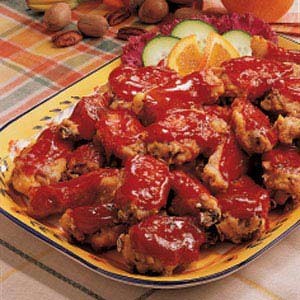 Orange-pecan hot wings
