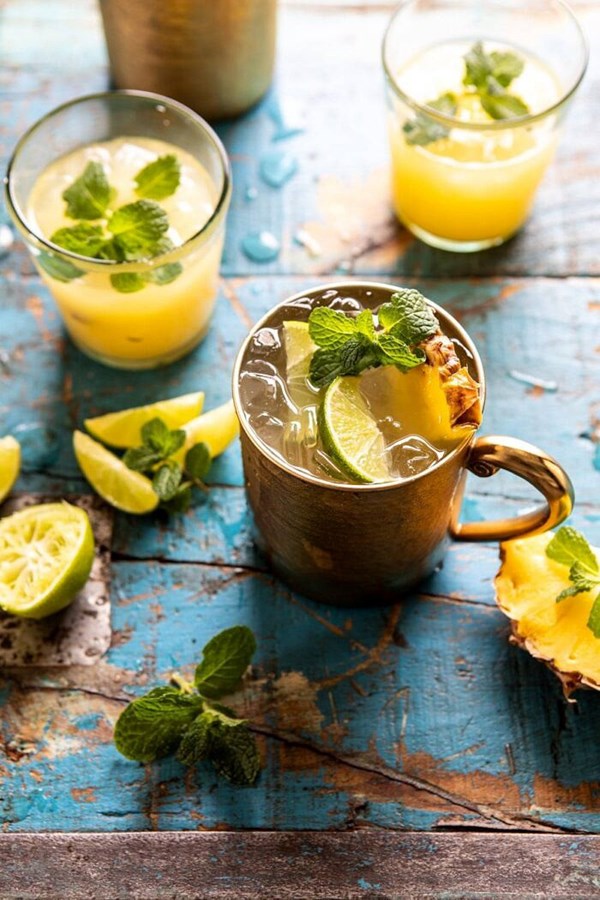 Orange pineapple Moscow mule