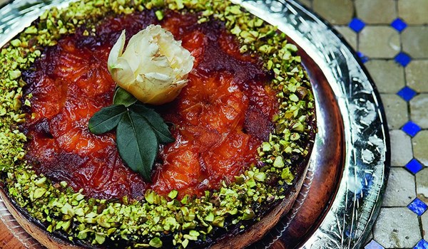 Orange, pistachio and almond cake