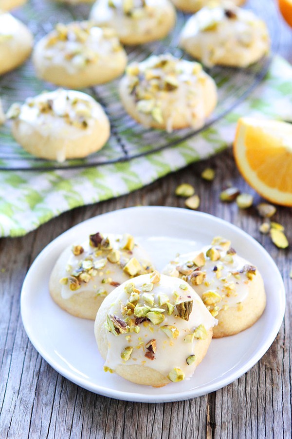 Orange pistachio cookies