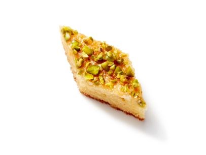 Orange-pistachio phyllo diamonds