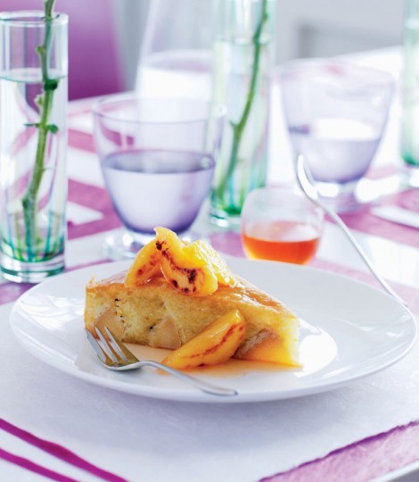 Orange, quince and almond torte with quince topping