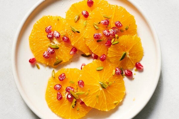 Orange salad with pomegranate