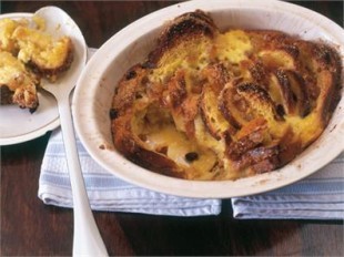 Orange-scented brioche pudding