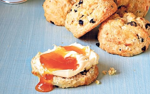 Orange-scented currant scones