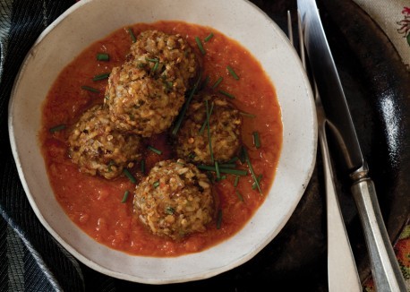 Orange-scented meatballs with sweet-and-sour sauce