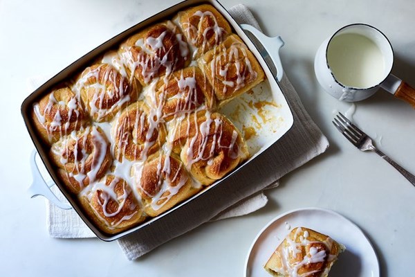 Orange scented olive oil sticky buns