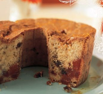Orange slice cake with orange glaze