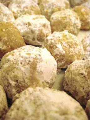 Orange spice Russian tea cakes