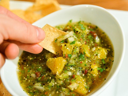 Orange-tomatillo salsa