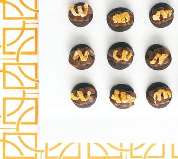 Orange truffle cookies