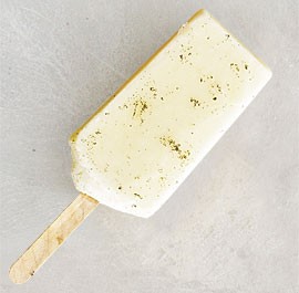 Orange-vanilla ice pops