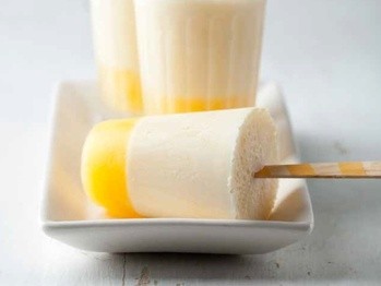 Orange vanilla ice pops