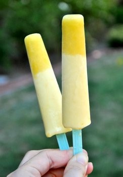 Orange yogurt creamsicles