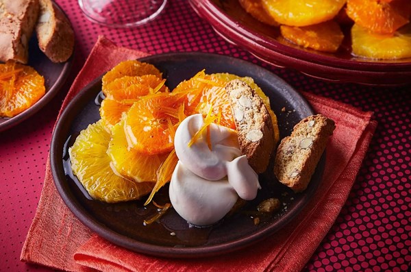 Oranges in caramel