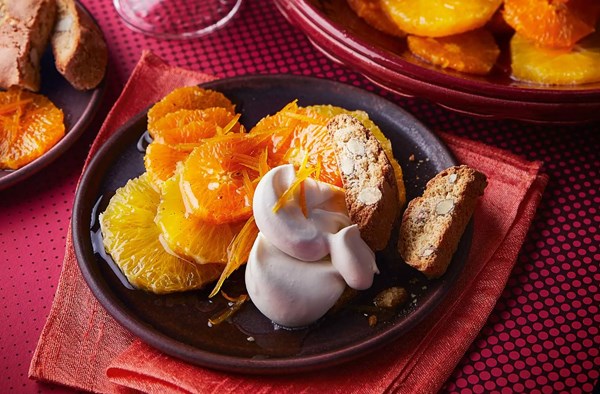 Oranges in caramel