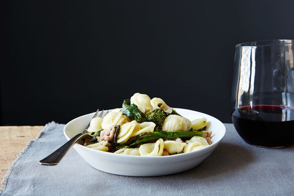 Orecchiette with broccoli rabe and sausage