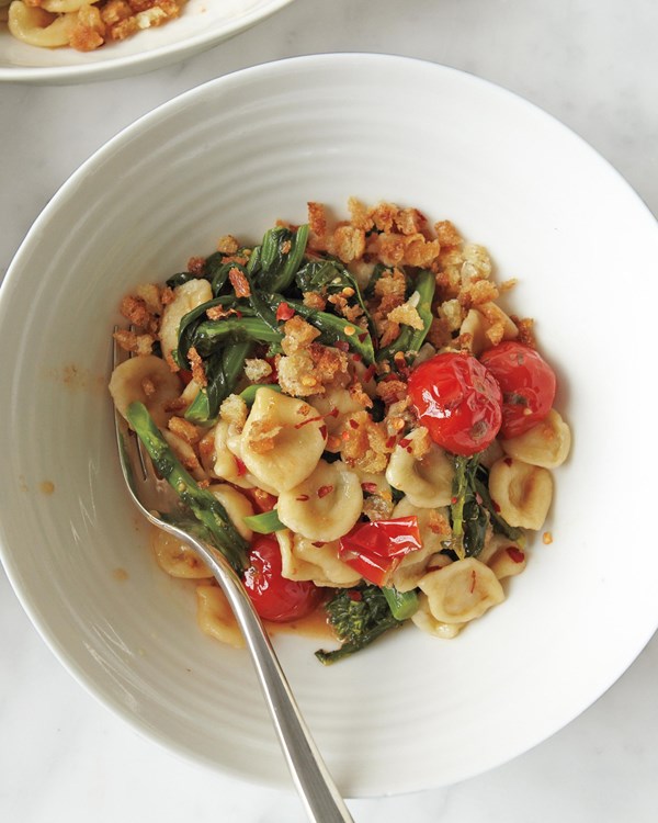 Orecchiette with broccoli rabe and tomatoes