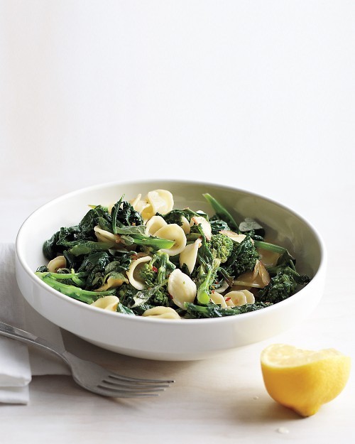 Orecchiette with broccoli rabe, oregano, and lemon