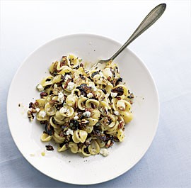 Orecchiette with Brussels sprouts, Gorgonzola, and brown-butter pecans
