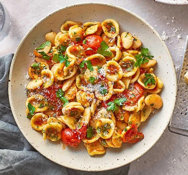 Orecchiette with butter beans, parsley, chilli & lemon