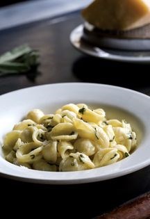 Orecchiette with butter, sage, garlic and Parmesan