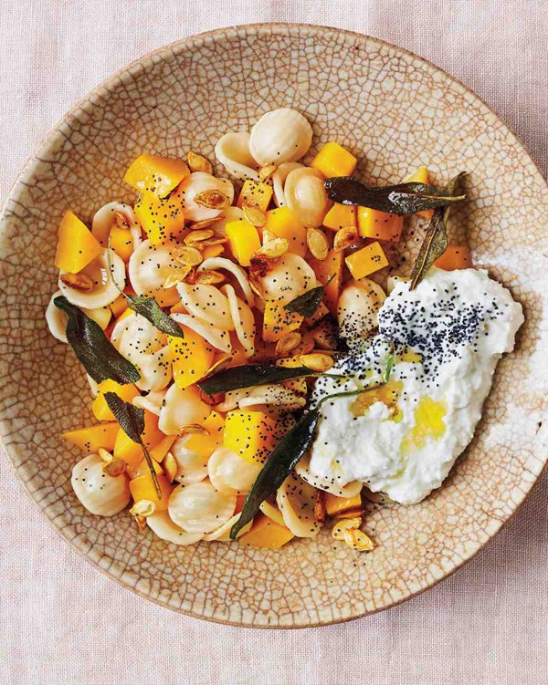 Orecchiette with butternut squash and sage