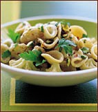 Orecchiette with cauliflower, anchovies and pistachios