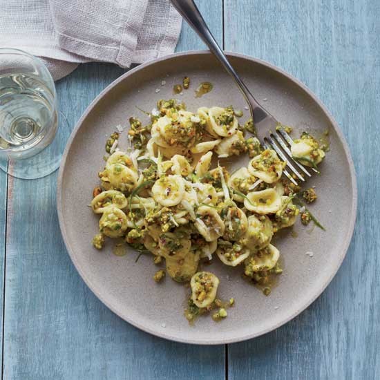 Orecchiette with pistachio pesto