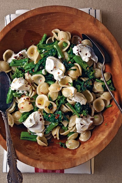 Orecchiette with rapini and goat cheese