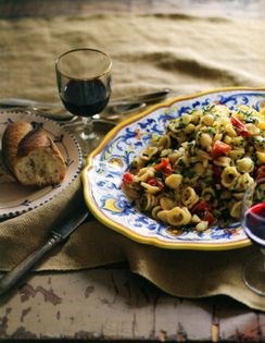 Orecchiette with roasted tomatoes & potatoes tossed in tomato juices
