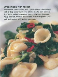 Orecchiette with rocket