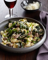 Orecchiette with sausage and chicory