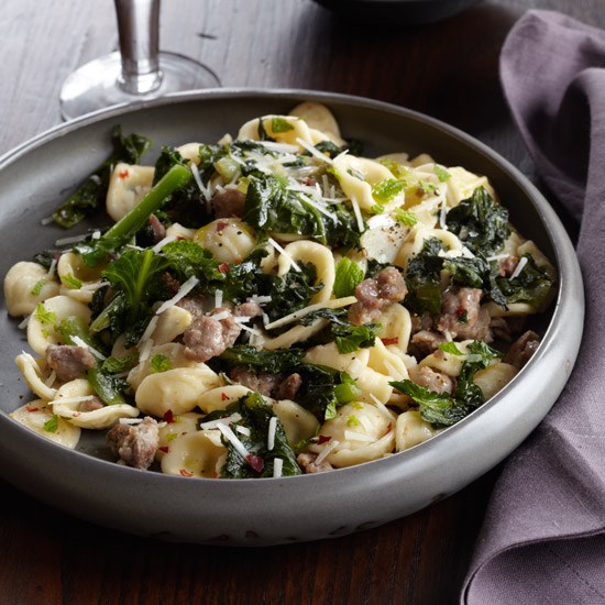 Orecchiette with sausage and chicory