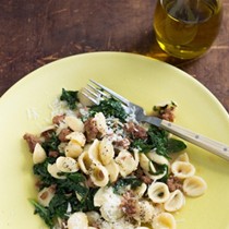 Orecchiette with sausage and kale